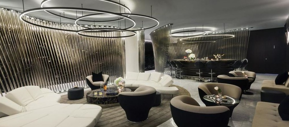 Luxurious hotel lobby