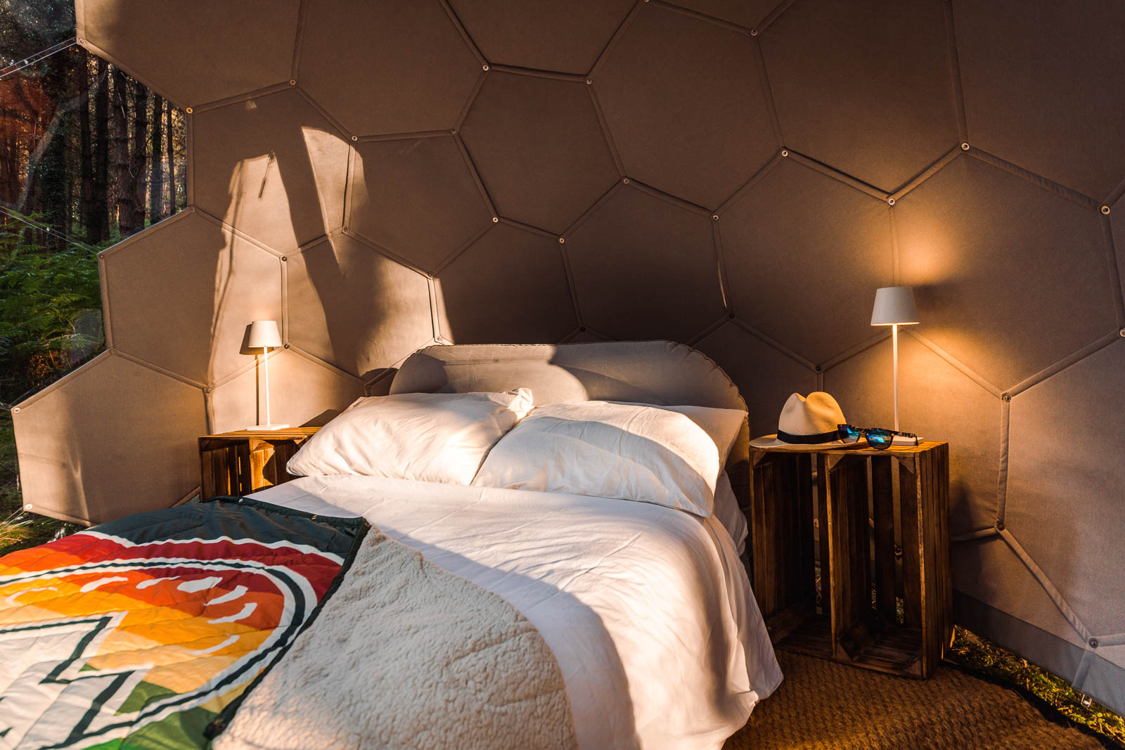glamping pod interior