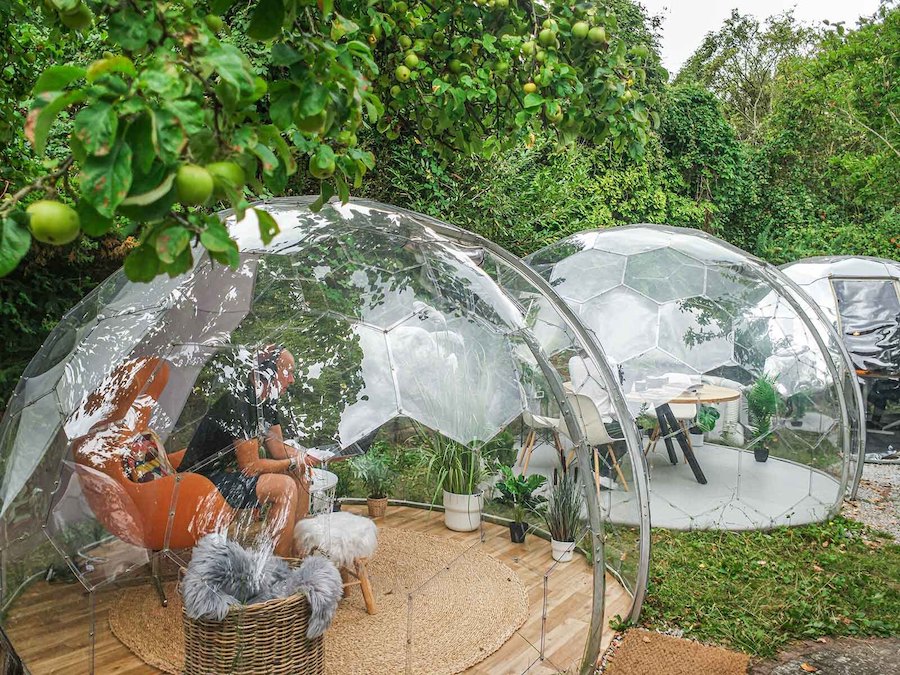 Hypedome team working in domes