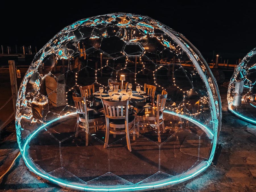 Dining in a geodome