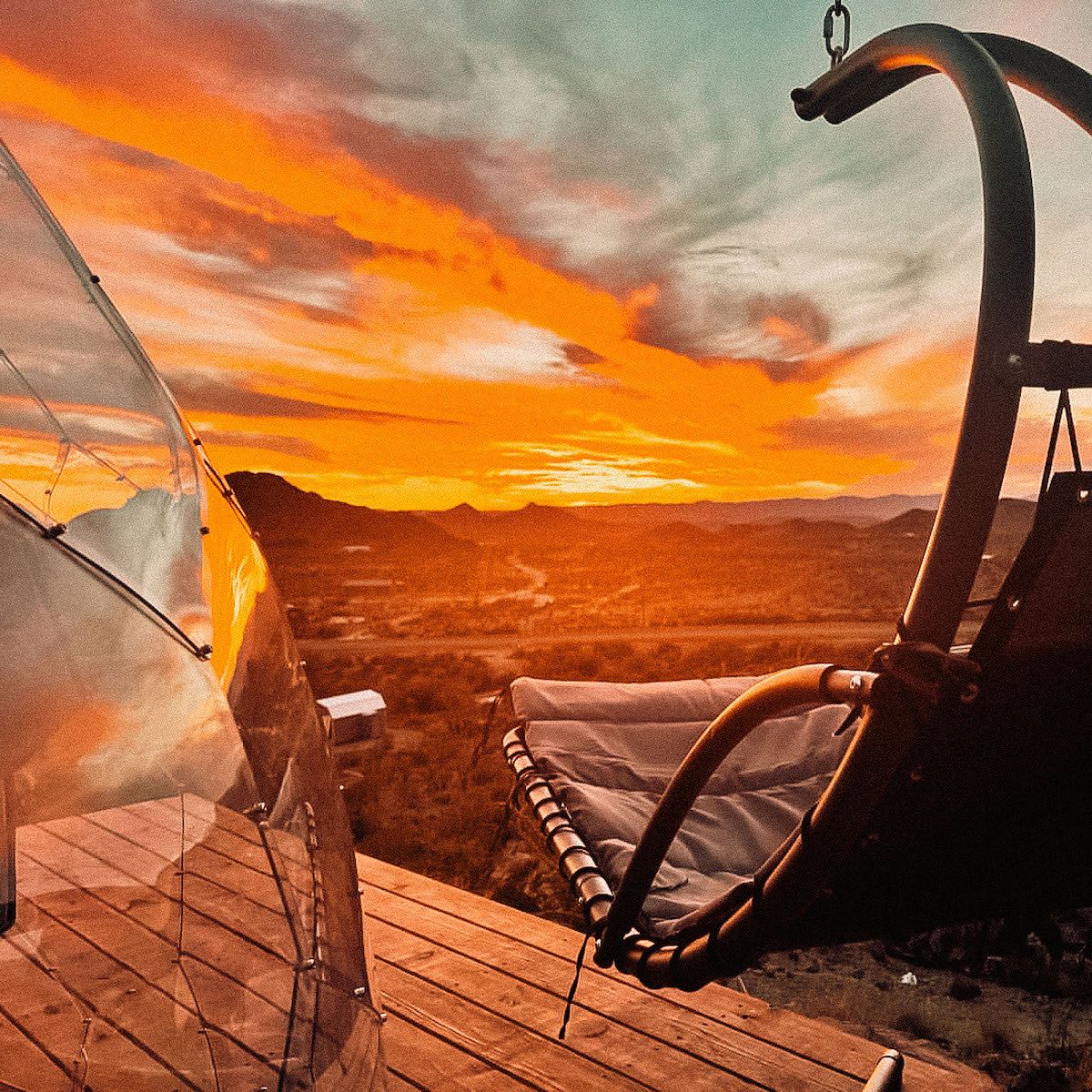 Outdoor dome in the Airbnb offering
