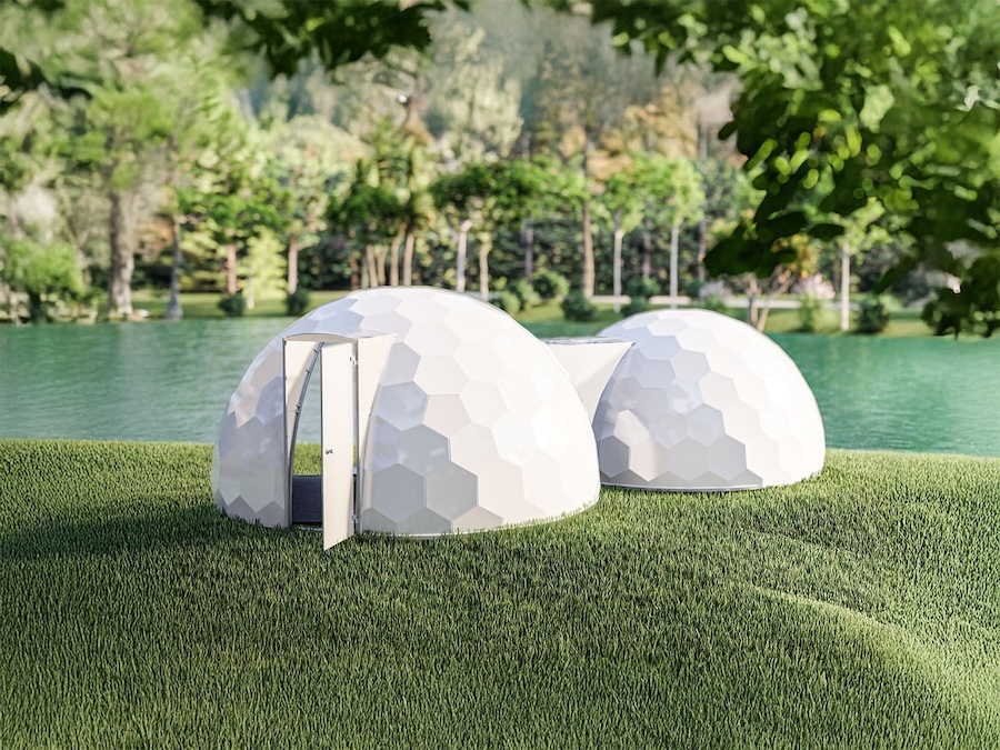 two domest connected into a multi-dome setup